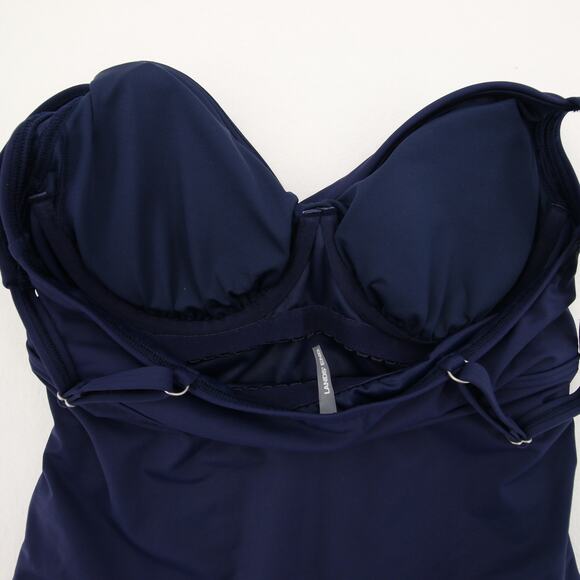 Lands' End Women's Swim Top in Navy Blue - Picture 7 of 9